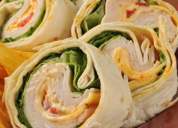 Tortilla Bread with Smoked Turkey Lobes & Cheddar Cheese